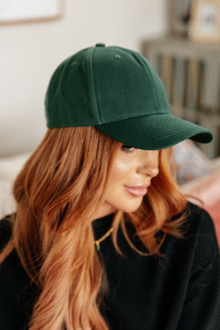 Basic Babe Ball Cap in Green OS Green Hats