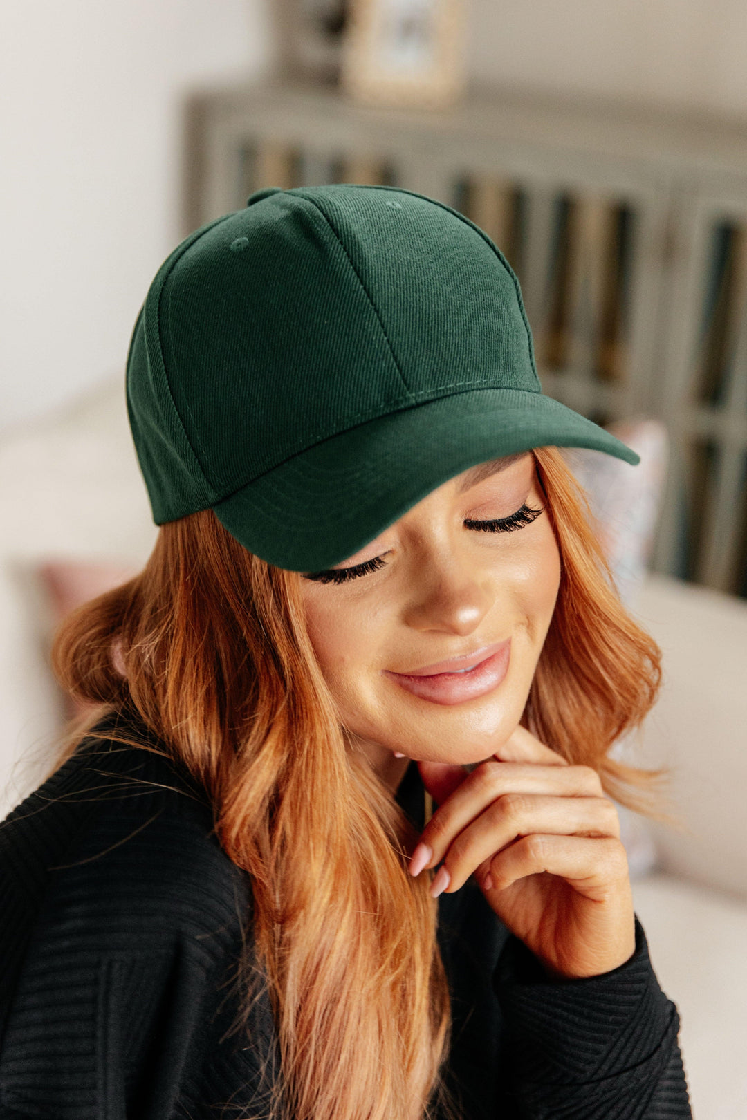 Basic Babe Ball Cap in Green Hats