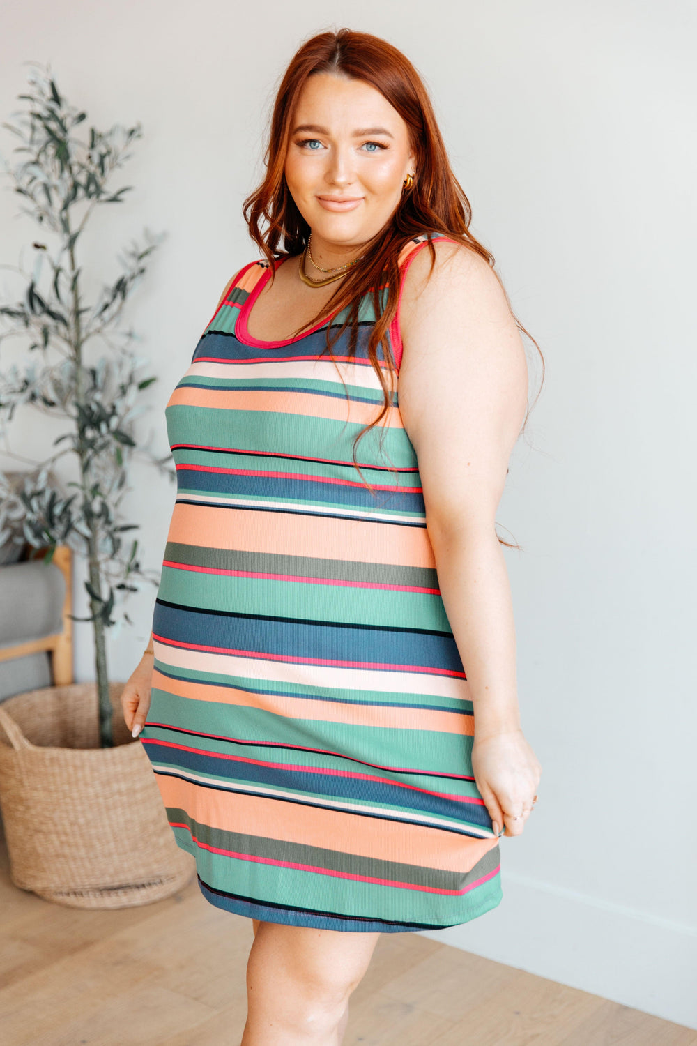 Summer Lovin' Striped Tank Dress Midi Dresses