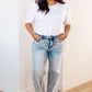 Plus High Waist Mineral Wash Wide Leg Judy Blue Jeans Light Wash Jeans