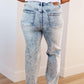 Plus High Waist Mineral Wash Wide Leg Judy Blue Jeans Jeans