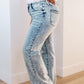 Plus High Waist Mineral Wash Wide Leg Judy Blue Jeans Jeans