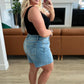 Judy Blue Stretch High Rise Cutoff Denim Shorts Plus Size Shorts