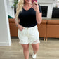 Jessie High Rise Rigid Magic Cutoff Shorts in White White Shorts
