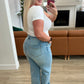 Olivia High Rise Wide Leg Crop Jeans in Medium Wash Jeans