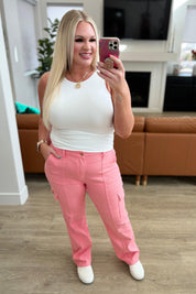 Judy Blue Pink High Rise Cargo Jeans | Jeans Daverri Fashions