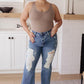 High Rise Heavy Destroyed Flare Jeans Jeans