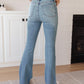 High Rise Heavy Destroyed Flare Jeans Jeans