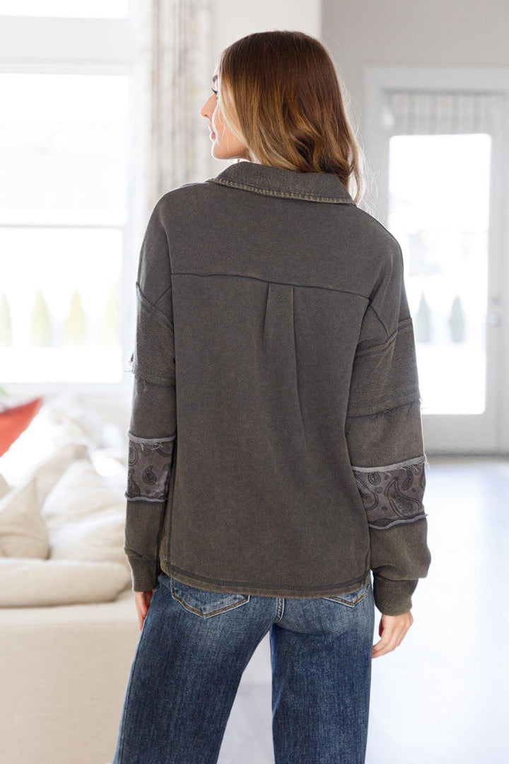 Moonstone Mineral Wash Pullover Shirts & Tops