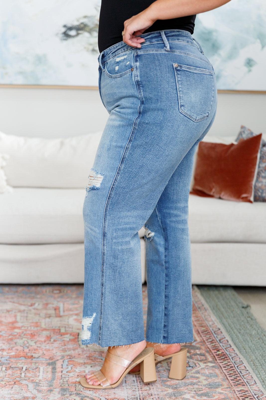 Plus High Rise Slim Straight Judy Blue Jeans Jeans