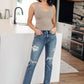 Judy Blue Destroyed Straight Jeans Jeans