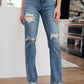 Judy Blue Destroyed Straight Jeans Jeans