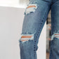 Judy Blue Destroyed Straight Jeans Jeans