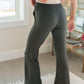 On the Move V Front Flare Leggings in Olive Bottoms