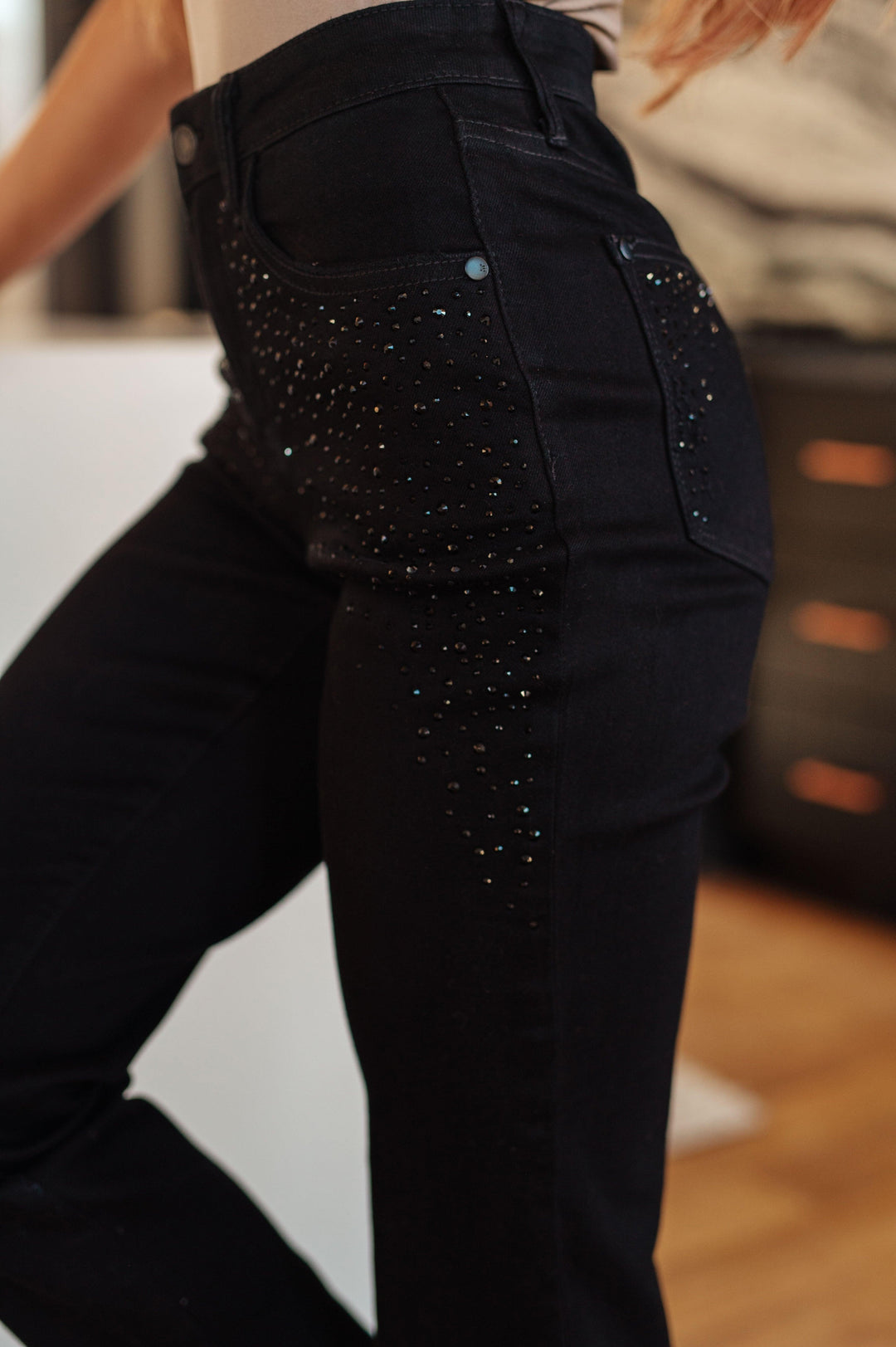 Judy Blue Black Slim Fit Rhinestone Jeans Jeans