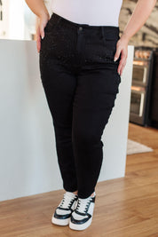 Judy Blue Black Slim Fit Rhinestone Jeans | Jeans Daverri Fashions