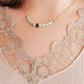 Lapis Lazuli Beaded Titanium Steel Necklace Necklaces