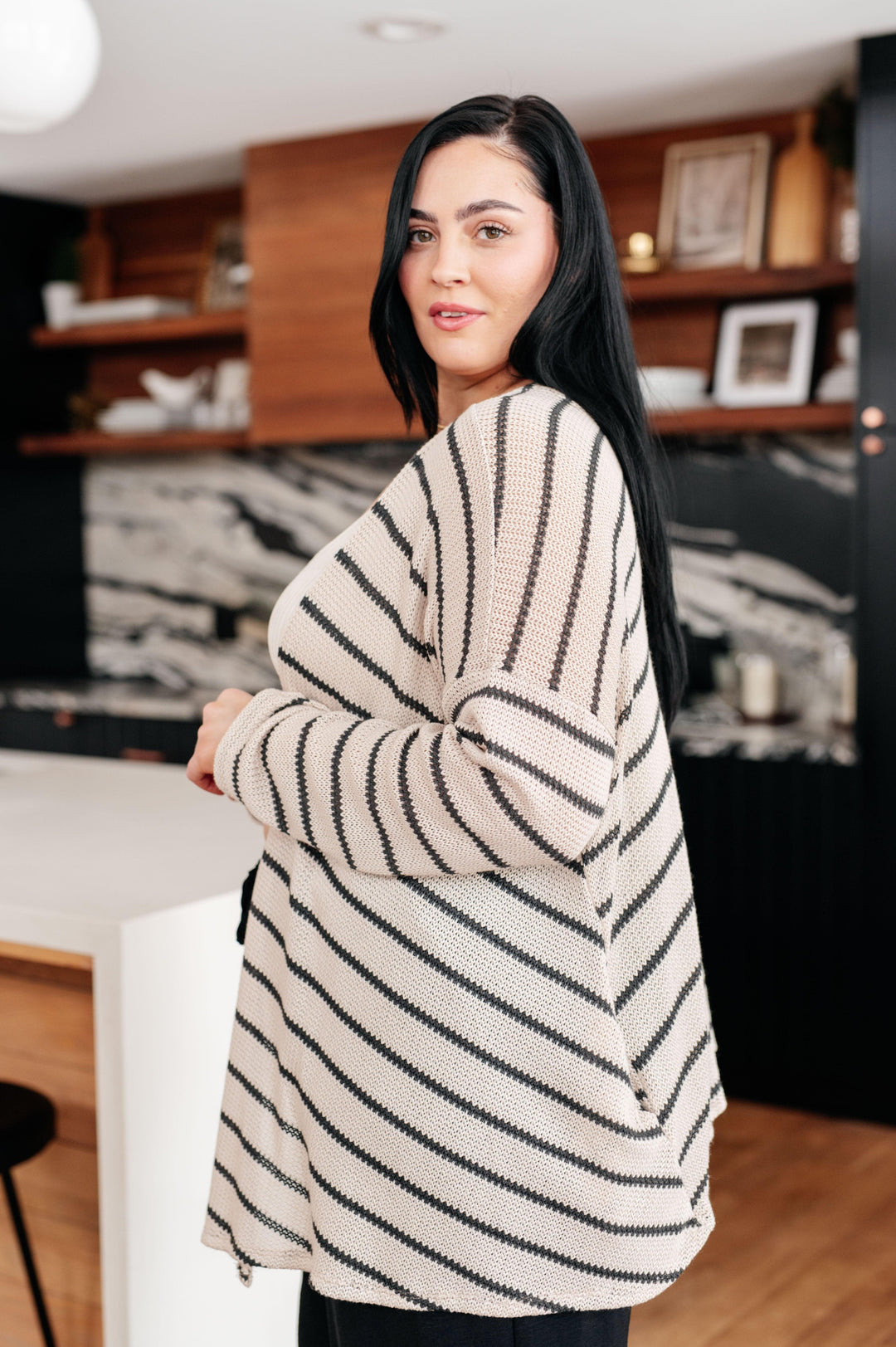 Weekend Adventure Striped Longline Cardigan Cardigans