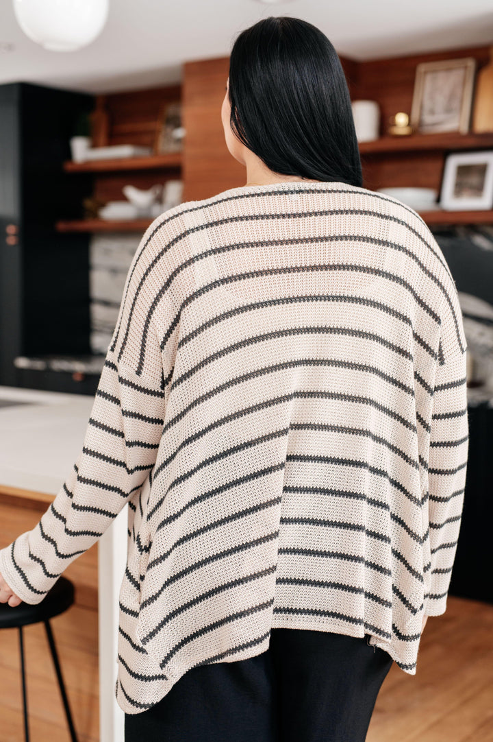 Weekend Adventure Striped Longline Cardigan Cardigans