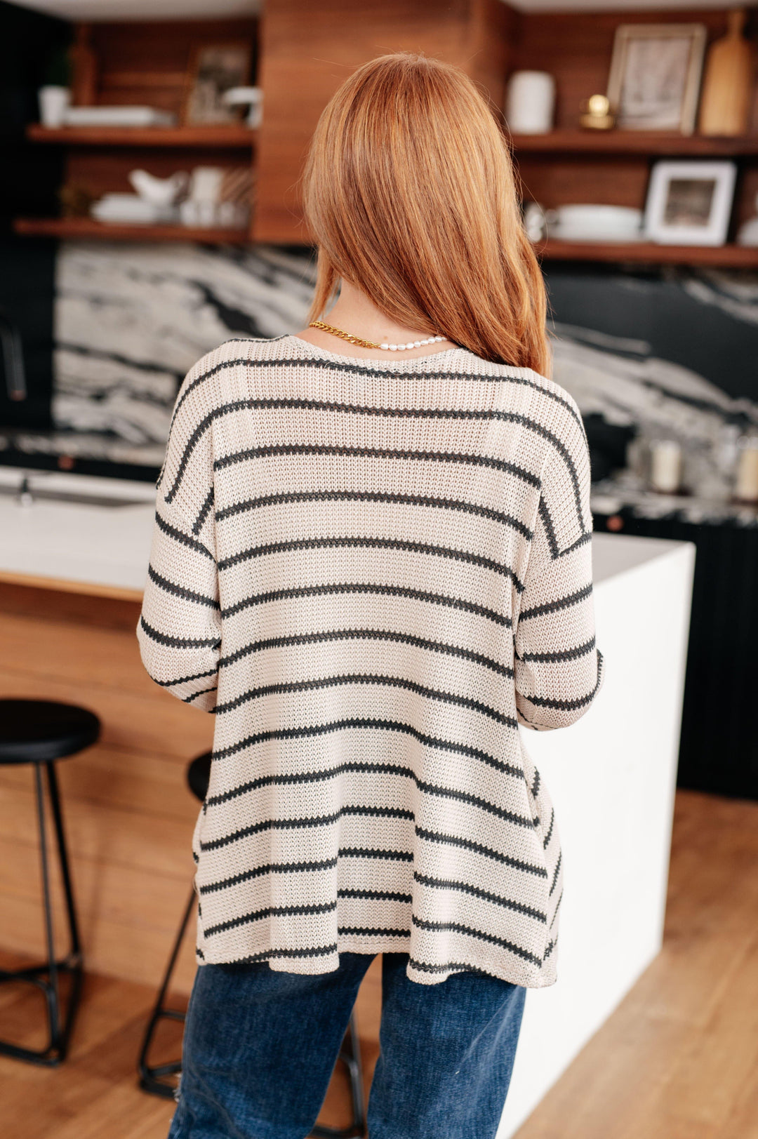 Weekend Adventure Striped Longline Cardigan Cardigans