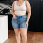 Judy Blue Stretch High Rise Cutoff Denim Shorts Plus Size Shorts