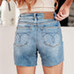 Judy Blue Stretch High Rise Cutoff Denim Shorts Plus Size Shorts