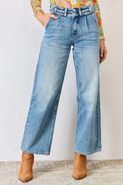 High Waist Wide Leg Kancan Jeans Jeans